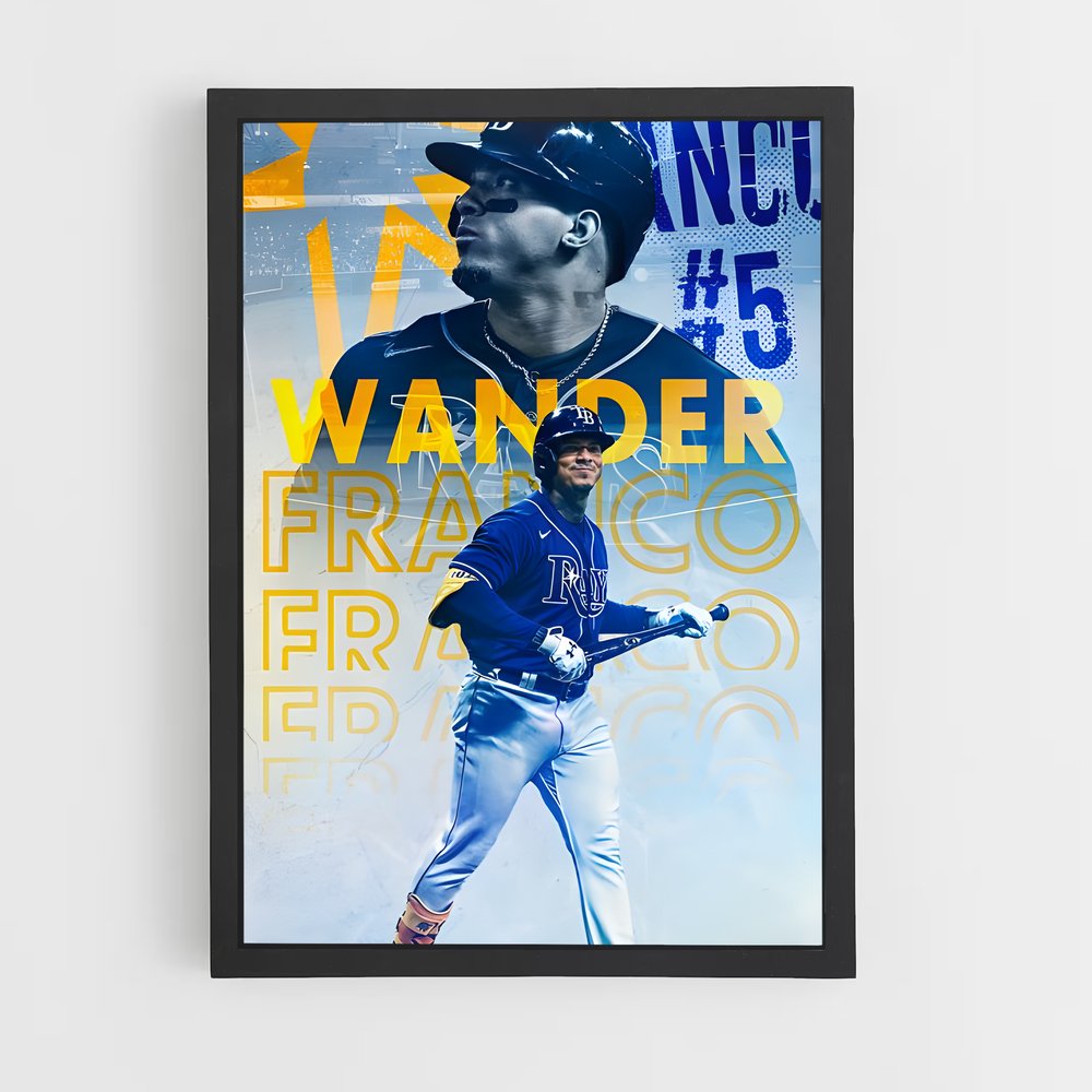 Poster Wander de franco – affiche Baseball (vue 2)
